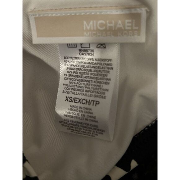 MICHAEL Michael Kors Animal Print Ring Halter Bikini Swim Top Extra Small NWT - Picture 5 of 7